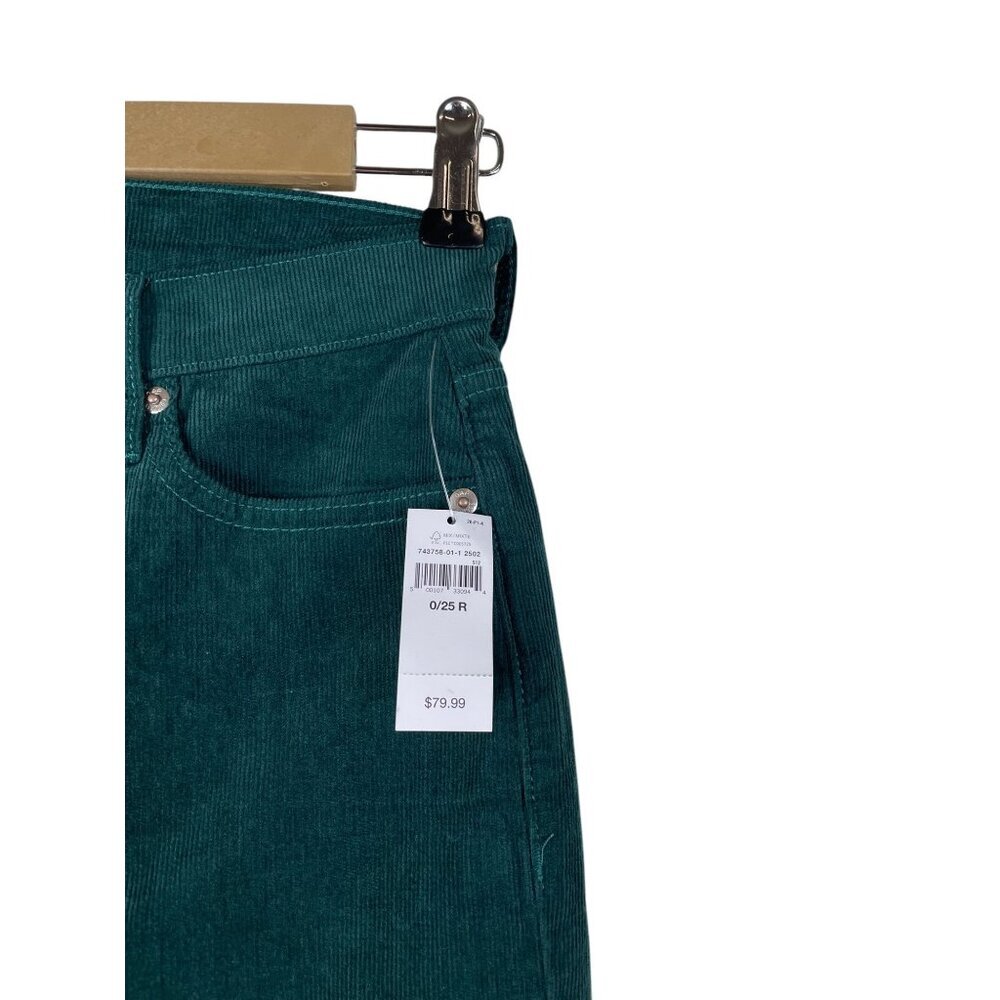 Gap Corduroy Vintage High Rise Slim Green 0/25 - Picture 4 of 11